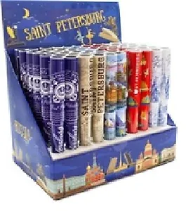 Ручка с колпачком СПб, 5 видов в ассортименте