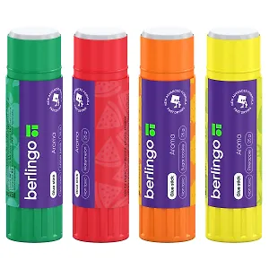 Клей-карандаш 25г "Aroma", ароматизированный (яблочный сок, арбуз, сахарное печенье, ананас), ПВП