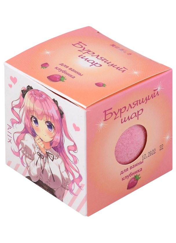 Бомбочка для ванны Аниме Девушка с бантиком (Сёдзё) (клубника) (130 г) (коробка) 2939068 — 1
