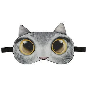 Маска для сна Кот серый (фотопринт) (пакет)