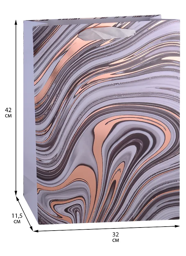 Пакет А3 42*32*11,5 "Blue marble" нейтр., бум.мат.ламинат  2950392 — 2
