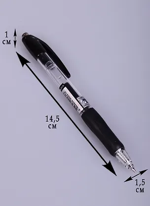 Ручка гелевая Crown, автоматическая черная 0,7 мм 242525