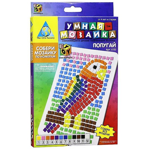 Мозаика самокл. Попугай (6153) (коробка) 2189949 — 1
