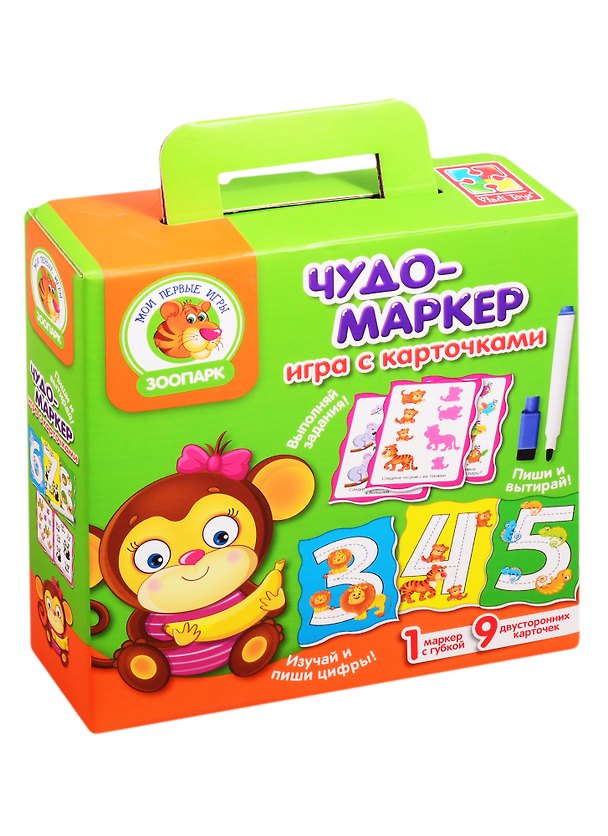 Игра, Vladi Toys Игра с карточками Чудо-маркер Зоопарк VT2100-11 2789702 — 1