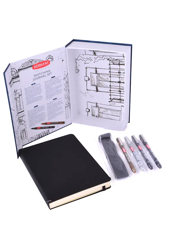 Набор капиллярных ручек Graphik Line Maker 4ручки+Sketching Journal 262063 — 2