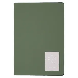 Ежедневник недат. А5 152л "NUANCES" эвкалипт, 7Б, иск.кожа, тв.переплет, тонир.блок, нашивка с тисн.фольгой, скругл.углы, ляссе, инд.уп 3114919