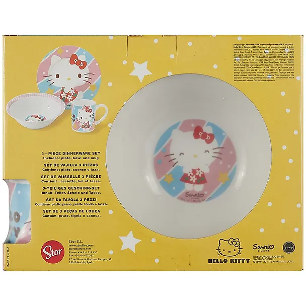 Набор посуды Hello Kitty (3 шт) (керамика) (коробка) 2911853 — 3