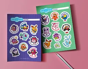 Смешарики. Наклейки (19 наклеек на 2 листах)