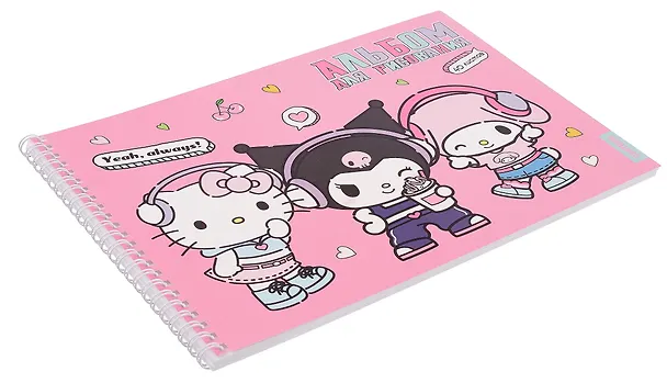 Альбом для рисования «Hello Kitty and friends» Centrum А4, 40 листов, спираль 3100894 — 2