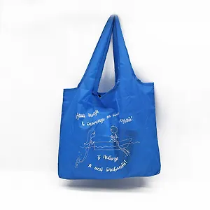 Сумка-авоська синяя Санкт-Петербург. Наши люди в булочную..[СК04-0008]