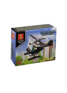 Конструктор пластмас. Военная полиция Патрульный вертолет (M38-B600) (68дет.) (Sluban) (6+) (коробка)