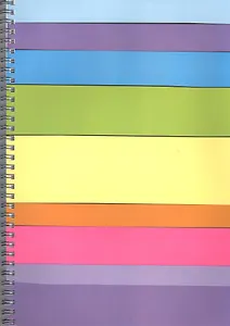 Тетрадь А4 96л лин. "Цветные полосы" спираль, офсет, мел.картон, Премьера