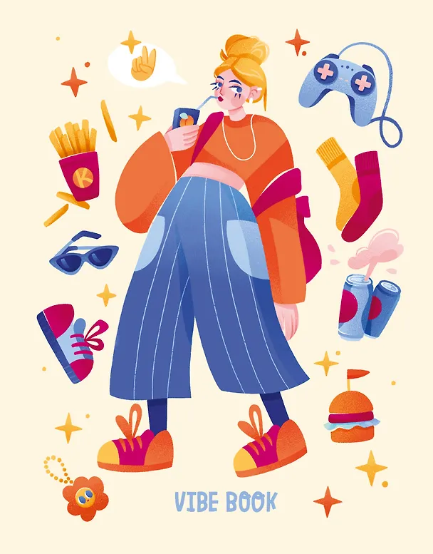 Книга VIBE BOOK. Блокнот для подростков (песочная обложка) () — 1