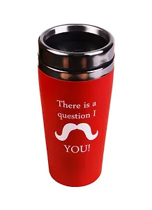 Термостакан Усы на красном фоне (350мл)