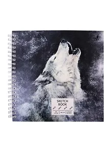 Скетчбук 190*190 40л "Острый клык" белый офсет, 120г/м2, тв.обложка, евроспираль