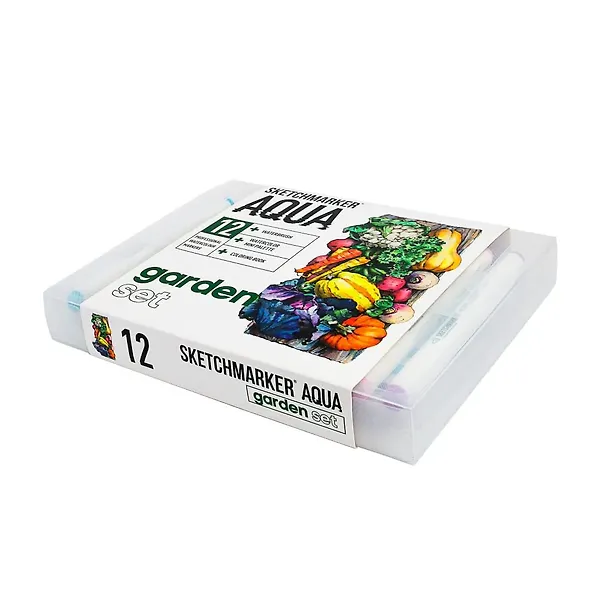 Маркеры акварельные 12цв Aqua Pro Garden, к/к, Sketchmarker 262595 — 6