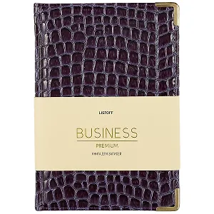 Книга для записей А5 80л "BUSINESS PREMIUM. Iguana (темно-синий)" иск.кожа, поролон, тв.переплет, мет.уголки, золот.срез, 2 ляссе, инд.уп.