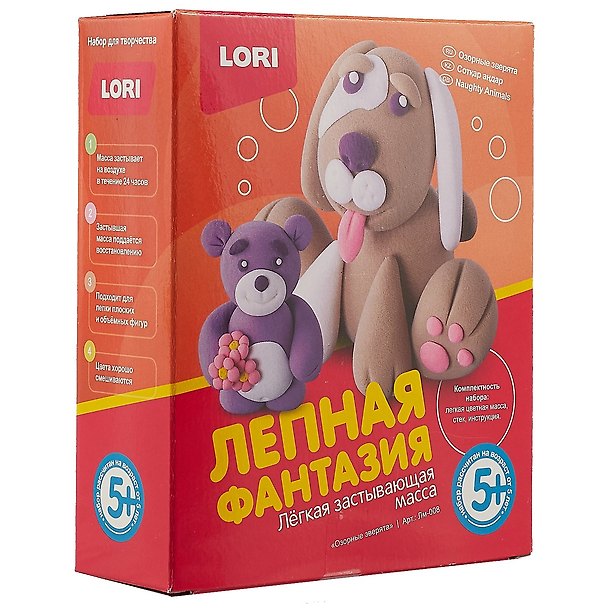 Набор для творчества LORI Лепная фантазия Озорные зверята 2743075 — 1