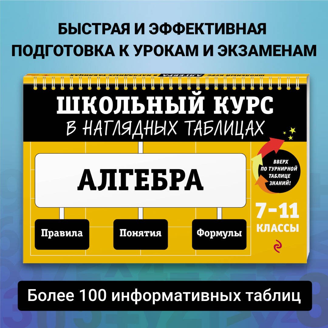 

Алгебра. 7-11 классы. Школьный курс в наглядных таблицах