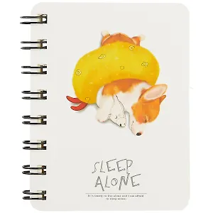 Записная книжка А7 70л лин. "Sleep Alone" спираль, ассорти