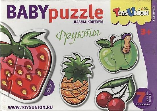Пазлы-контуры «Фрукты», Baby Puzzle, 7 штук 2241091 — 1