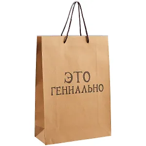 Пакет А4 "Это гениально" крафт, нейтр.