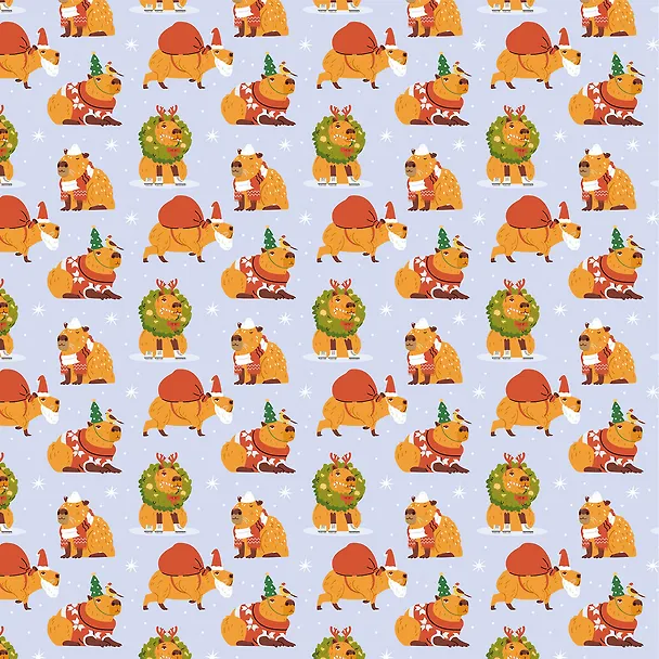 Бумага упаковочная 70*100см "Веселый Новый Год" НГ,инд.уп., ассорти 3128094 — 5