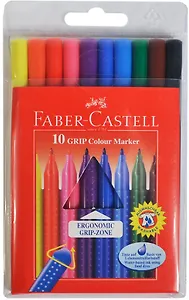 Фломастеры Faber-Castell, Grip, смываемые 10 цветов
