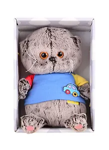 Игрушка мягкая Budi Basa, Басик BABY в футболке с машинкой (20 см) (BB-064)