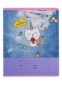 Тетрадь в узкую линейку BG, Kitty corn, 12 листов, в ассортименте