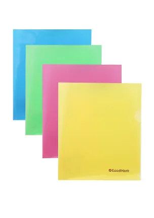 Папка-уголок А5 180мкм, ассорти, GoodMark 3064506