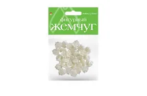 Набор для творчества, HOBBY TIME, Бусины фигурные под жемчуг Розочки 13мм