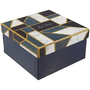 Подарочная коробка «Синий орнамент», большая