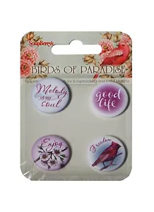 Набор фишек из металла №1 Райские Птицы (SCB340003051) (4шт) (упаковка)