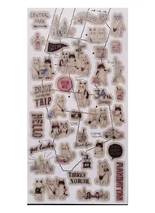 Наклейки бумажные Кошачья прогулка 17046