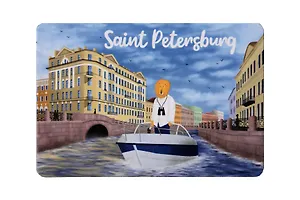 Магнит Петербургский Лев Капитан (Санкт-Петербург) (m2206)