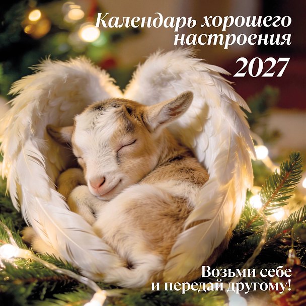 Календарь 2027г 300*300 "Календарь хорошего настроения" настенный, на скрепке 3174357 — 1