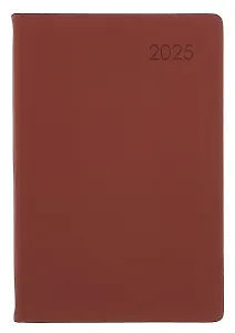 Ежедневник дат. 2025г. А5 176л "Paragraph" миндальный, 7Б, тв.переплет, иск.кожа, покрытие Soft Touch, термотиснение, тонир.блок, скругл.углы, вырубка, ляссе, инд.уп