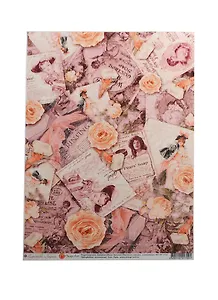 Дизайнерская декоративная бумага "Реклама мыла мини" формат А4