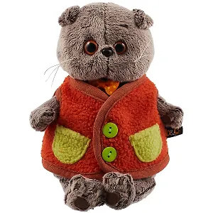 Мягкая игрушка Басик в меховом жилете (19 см) (Ks19-166)
