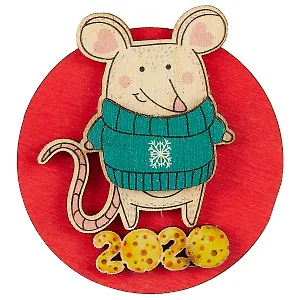 Магнит Новогодний в ассортименте (дерево) (пакет) (НГ20)