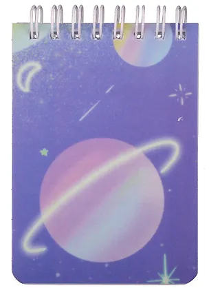 Блокнот А7 70л лин. "Planets" пласт.обл., спираль, инд.уп., ассорти 2881066