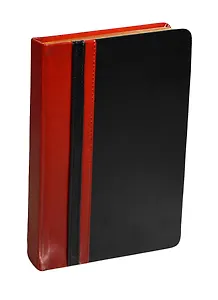 Ежедневник недат. А5 160л "Пристин" черный / "Сариф" бордо, обл.поролон, офсет, ляссе, закругл.углы, золотой обрез, Escalada
