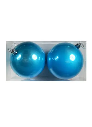Набор шаров 2шт 10см Жемчужная капель бирюза, пластик (1009354) 2481098