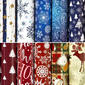 Бумага упаковочная 70*100см "Red&Blue" НГ,инд.уп., ассорти