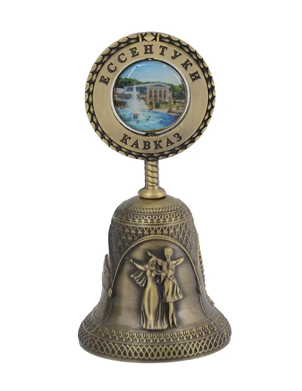 Колокольчик рельефный Ессентуки (3-вида, цв.бронза) (9,5см) (039BR-157K1-157K2) 3106641 — 1