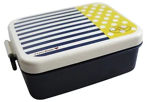 Ланчбокс Полоска/горошек синий (1 ярус)