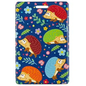 Чехол для карточек Ежики на темно-синем фоне