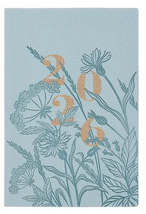 Еженедельник дат. 2026г. А6+ 96л "Джут" мятный, кожзам, мягк.переплет, блинт.тиснение, тисн. фольгой, офсет, справ.мат-лы, вырубка, 2 ляссе, инд.уп 3116579