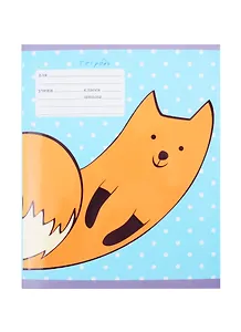 Тетрадь в линейку Unnika, "Забавные звери", 12 листов, в ассортименте